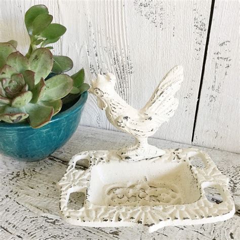 It is something that is not only functional, but beautiful. Rooster Soap Dish Toothbrush Holder Farm House Saop Dish ...