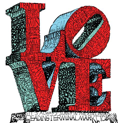 Love Statue Philadelphia Philly Wall Art Art Of Words