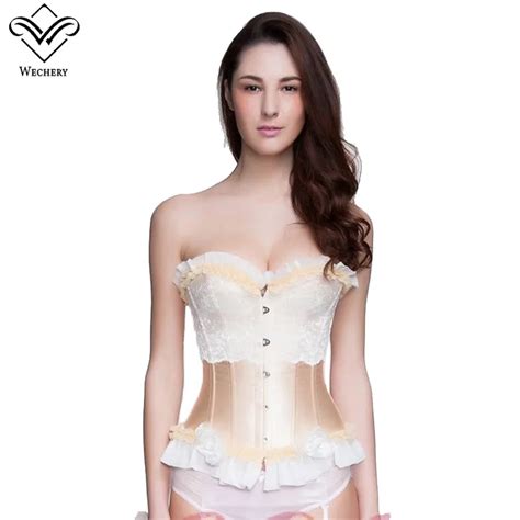 Wechery Steampunk Corset Sexy Gothic Party Club Corsets Lace Up Push Up Bustiers Korset Corsage
