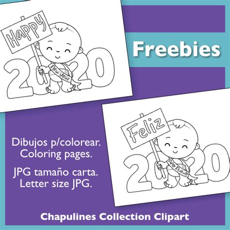 Chapulines Collection En Español ¡feliz Año Nuevo 2020 Clipart Paper