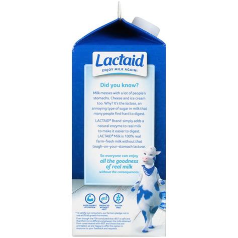 Lactaid 2 Reduced Fat Milk California 64 Fl Oz Instacart
