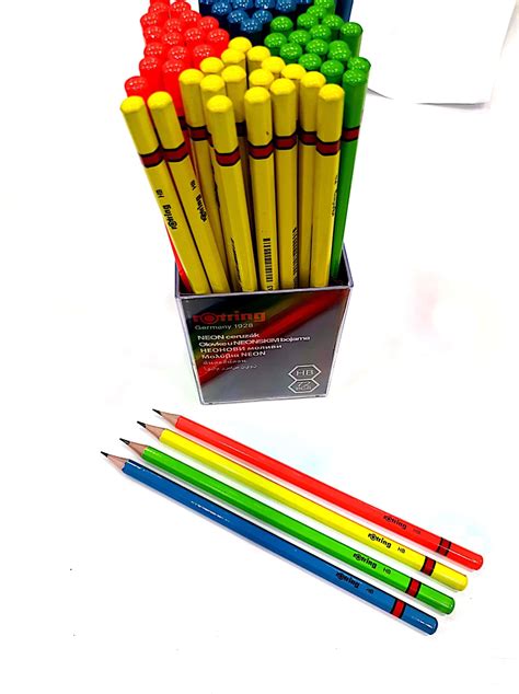 Rotring wooden pencil neon HB