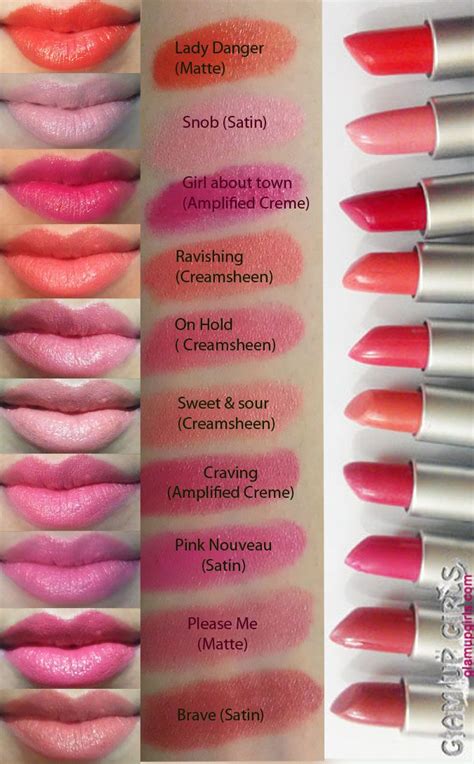 MAC Lipstick Collection Swatches Mac Lipstick Mac Lipstick Shades