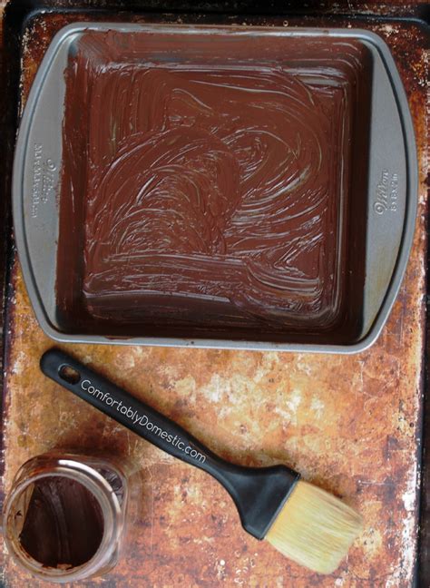 chocolate baking lube {diy baking pan release} comfortably domestic