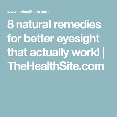 8 natural remedies for better eyesight that actually work natural remedies remedies lower