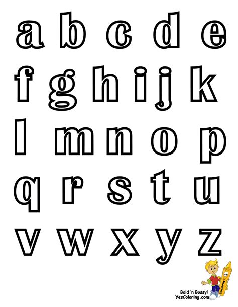 Traditional Free Alphabet Coloring Pages | Learn Alphabets