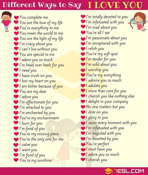 Love Messages 123 Cute Ways To Say I Love You 7esl Say I Love You