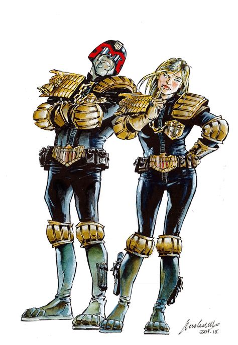 2000ad Judge Dredd And Judge Anderson By Redondo In S Smiths 2000ad Judge Dredd Comic Art