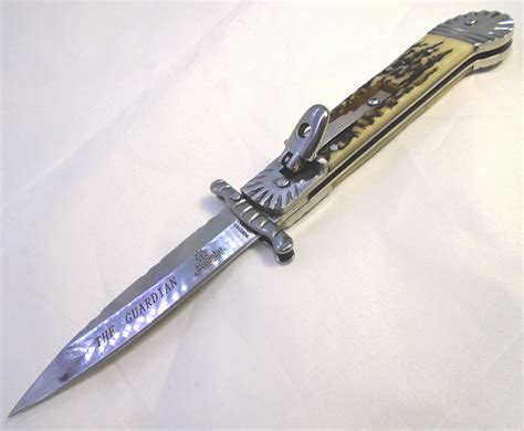 Sold Price Automatic Switchblade Knife Lever Action Guardian Invalid