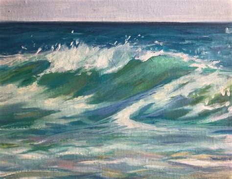 Original Fine Art Original Paintings Carlsbad California Wave