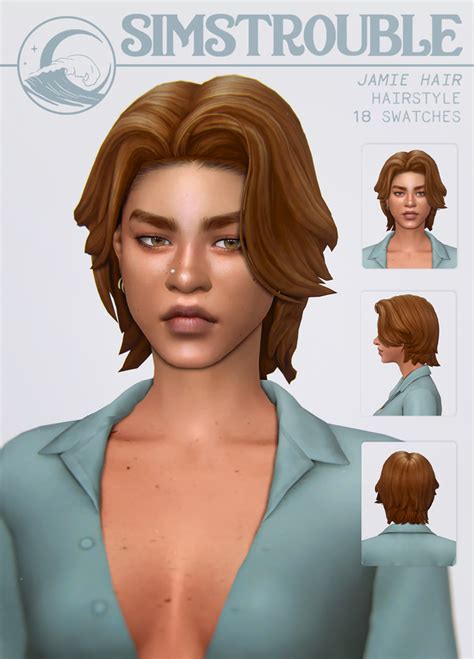 Jamie By Simstrouble Simstrouble On Patreon Sims Hair Sims 4 Hair