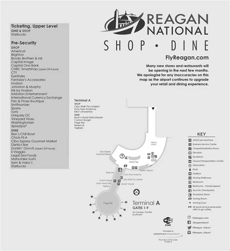 Reagan National Airport Map Food