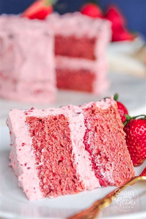 Fresh Strawberry Cake Made With Real Strawberries No Jell O Recipe