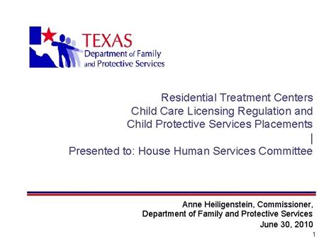 Residential Treatment Centers Child Care Licensing Regulation And