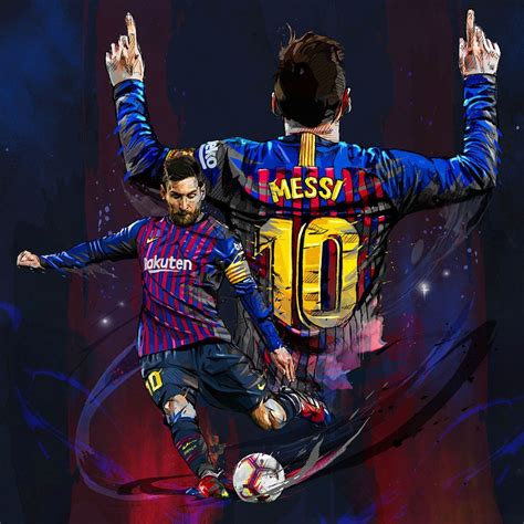 Lionel Messi Barca Legend Of Football Poster Canvas Prints By