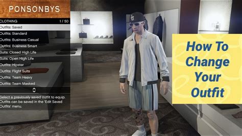 How To Change Your Outfit Gta V Youtube