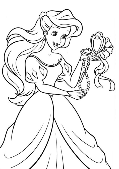 Kolorowanka Księżniczka Ariel Z Bajki Mała Syrenka Disney Nr 13