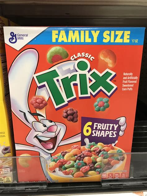 Trix Cereal With The Classic Fruity Shape Rnostalgia