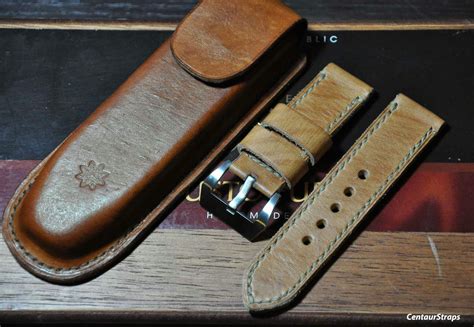 centaurstraps handmade leather watch straps vintage style handmade leather watch strap 24mm