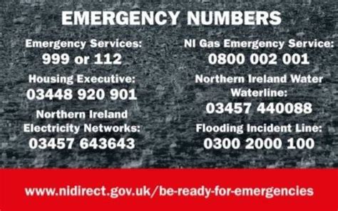 All across north america it is 911, and in britain it's 999. Weather warnings for Northern Ireland | Ards and North ...