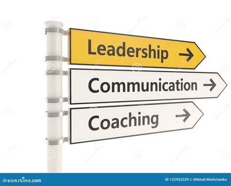Leadership Road Sign Isolated On White Background Stock Illustration