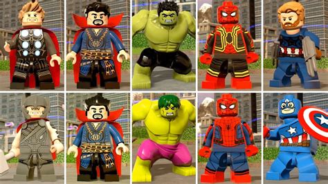 Evolution Of Avengers Infinity War Characters In Lego Marvel Super