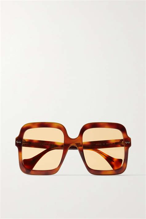 gucci eyewear gg oversized square frame tortoiseshell acetate sunglasses net a porter