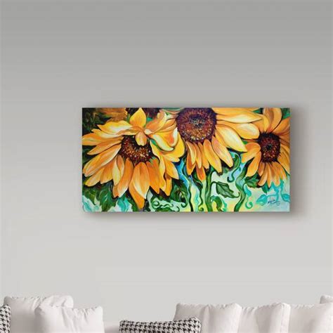 Trademark Art Marcia Baldwin Sunflower Rise On Canvas By Marcia Baldwin