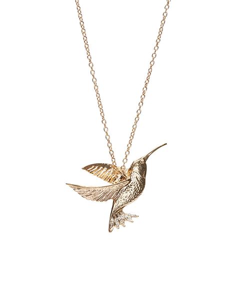 Take A Look At This Goldtone Rhinestone Hummingbird Pendant Necklace