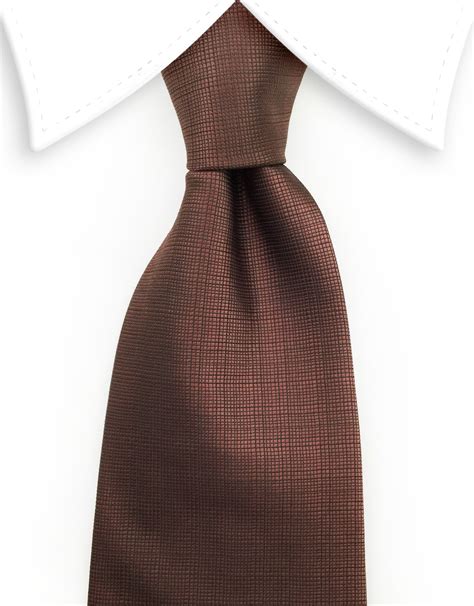 Espresso Brown Tie With Grid Gentlemanjoe