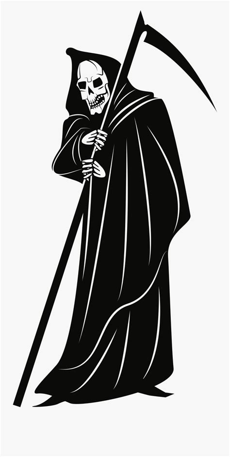 Death Skeleton Grim Reaper Characters With Scythe Emb