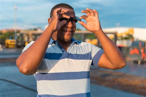Portrait Of A Cool Black Man With Sunglasses Stock Image Image Of