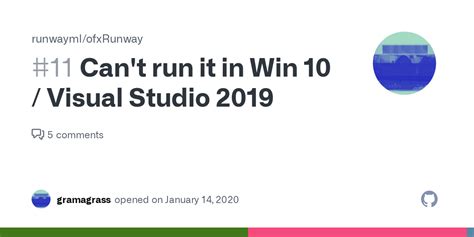 Can't run it in Win 10 / Visual Studio 2019 · Issue #11 · runwayml ...