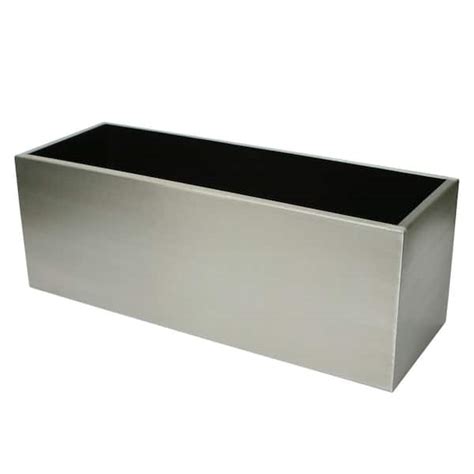 Algreen 28 In L X 10 In W X 10 In H Stainless Steel Planter Trough