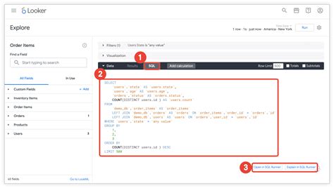Using SQL Runner To Create Queries And Explores Looker Google Cloud