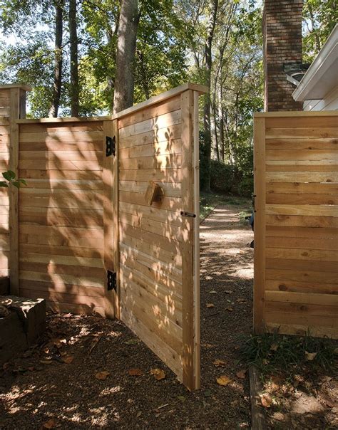 Horizontal Plank Privacy Fence And Gate Designed And Built By Atlanta