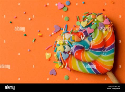 Heart Shaped Lollipop Stock Photo Alamy