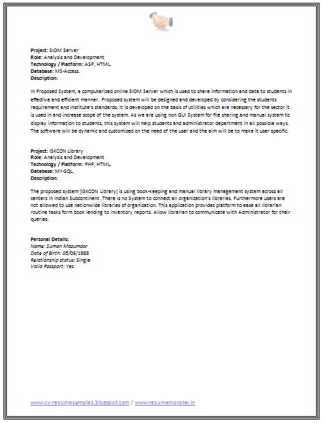 We'll review your cv in detail, share personalised feedback on its strengths. CV Format For Software Engineer (2) | Sample resume format ...