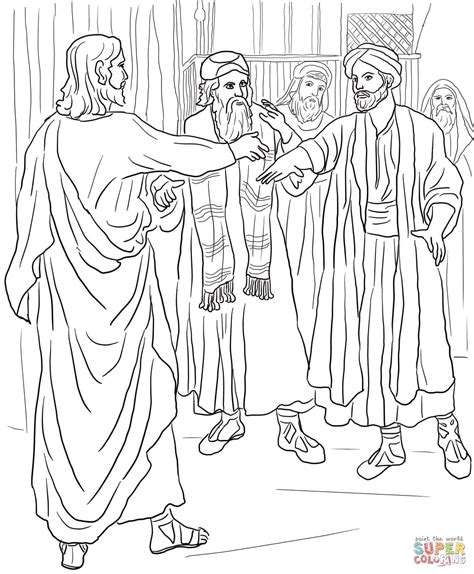Jesus Heals A Man With Leprosy Coloring Page Coloring Pages