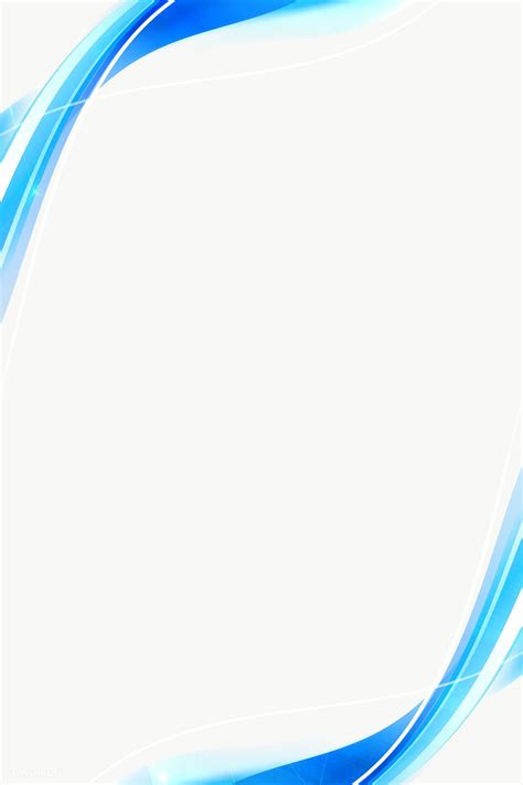 Blue Curve Frame Template Design Element Free Image By