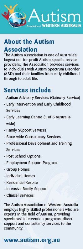Autism Association Of Western Australia Inc Disability Services