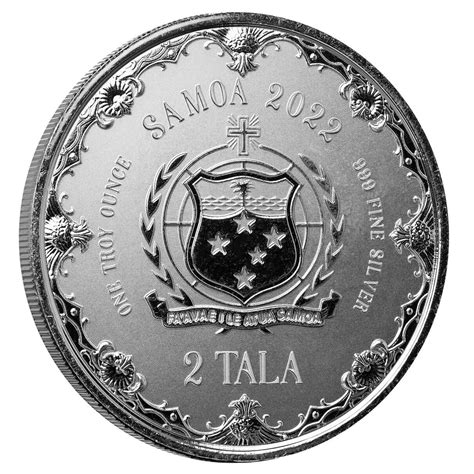 2022 Samoa Pacific Mermaid Princess Of The Seas 1 Oz Silver Coin