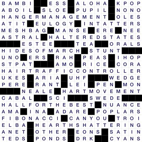 Wsj Crossword Answers November 18 2023 Wsj Crossword