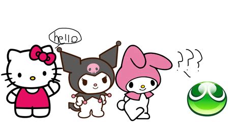 Hello Kitty X Kuromi X My Melody Talk To Puyo By Rainbowpearls222 On Deviantart