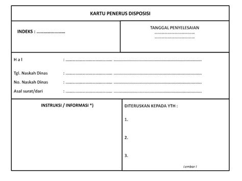 Contoh Disposisi Surat Masuk Gudang Materi Online