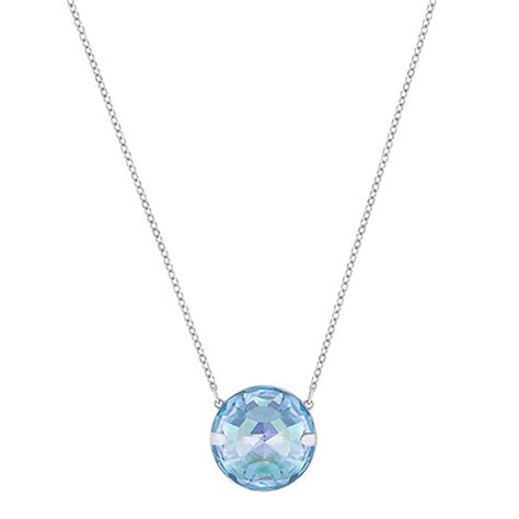 Swarovski Collection Light Blue Crystal Cut Stone Necklace Dreamtime