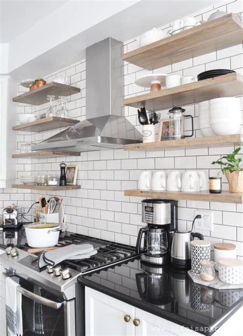Modern Farmhouse Kitchen Makeover Painted Cabinets White Subway Tile