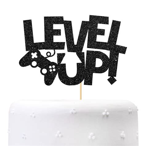 Level Up Video Game Cake Toppervideo Game Theme Birthday Party