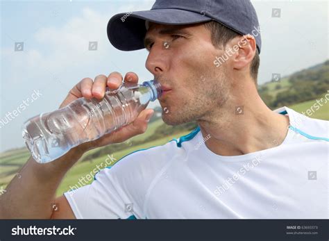Man Drinking Water After Exercising Stock Photo 63693373 Shutterstock