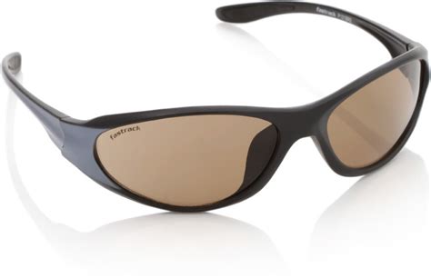 buy fastrack wrap around sunglasses brown for men online best prices in india